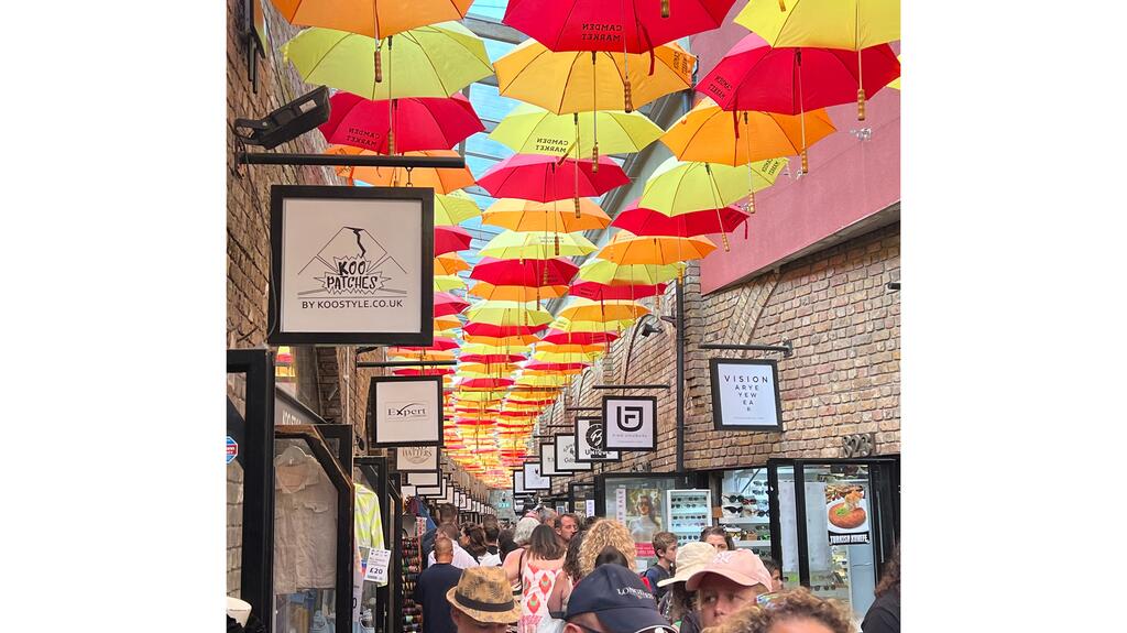 Colorful umbrellas Camden Market