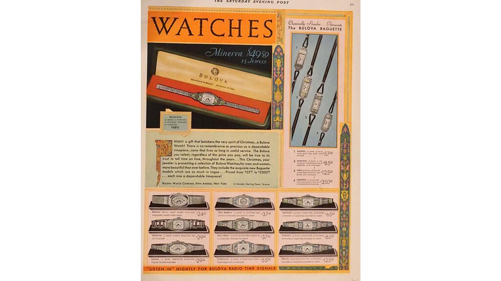 1930s Bulova ad ladies watches