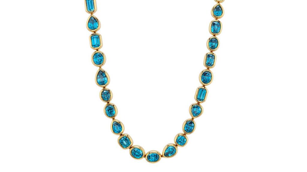Erica Courtney riviera blue zircon necklace