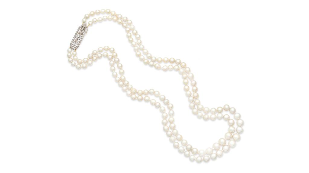 pearl and diamond necklace