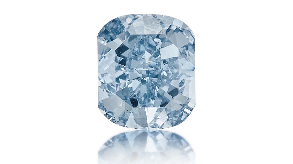 This 2.02-carat fancy vivid blue diamond sold for $1.8 million. Fancy vivid blue diamond