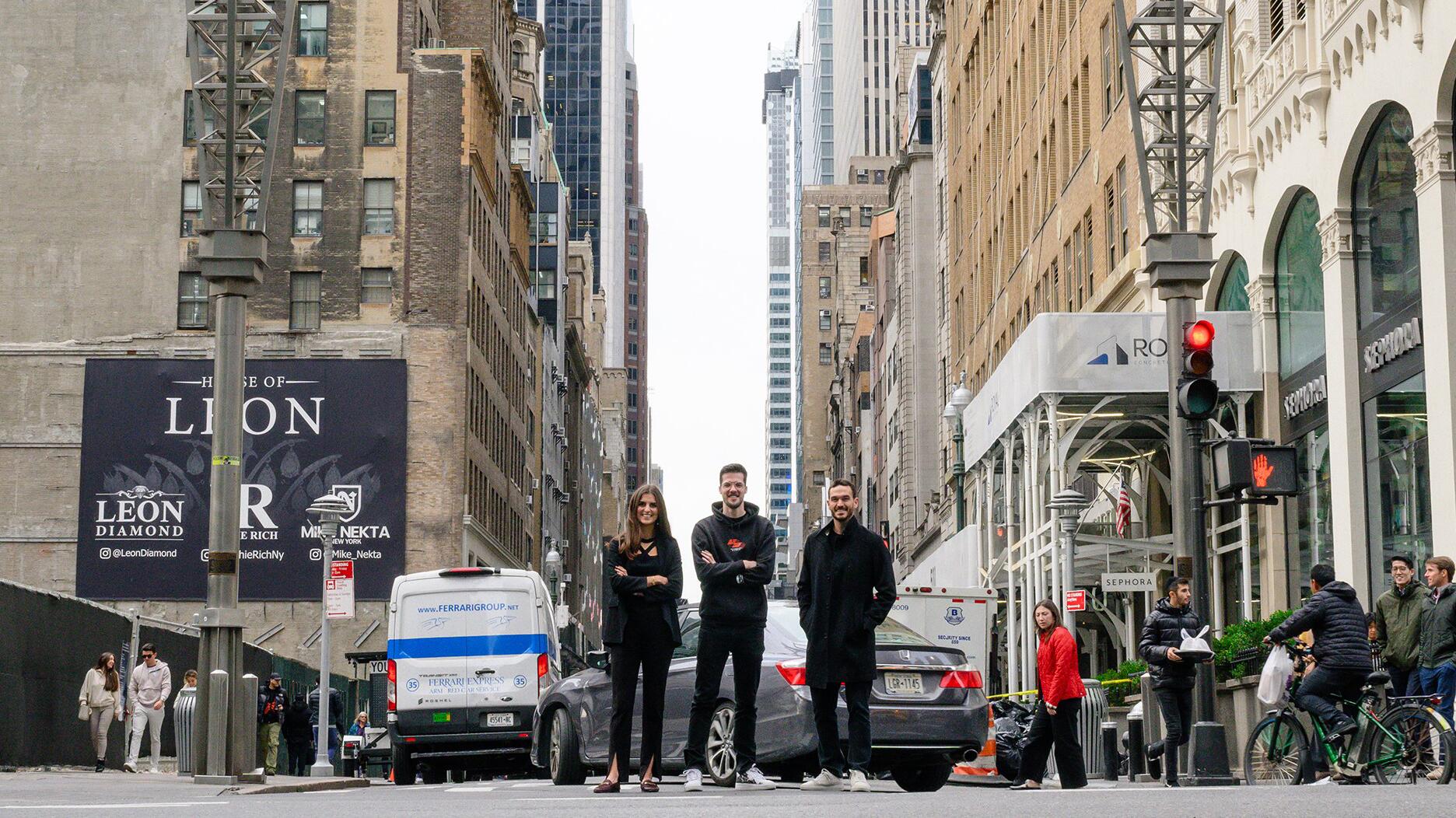 Team from Nivoda in the New York City Diamond District  