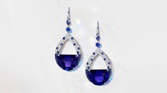 Martin Katz tanzanite drop earrings 