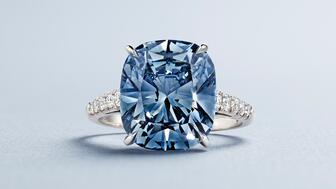 Blue diamond ring