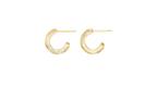 Ophelia Eve 15 mm yellow gold and diamond hoops