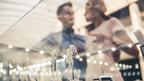 Stock image of couple shopping for jewelry  