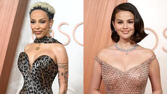 Doja Cat and Selena Gomez at the 2025 Oscars 