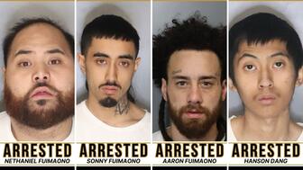 Nethaniel Fuimaono, Sonny Fuimaono, Aaron Fuimaono, Hanson Dang mug shots