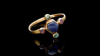 Medieval sapphire bishop ring