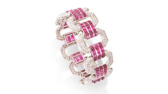 Chaumet Art Deco ruby and diamond bracelet
