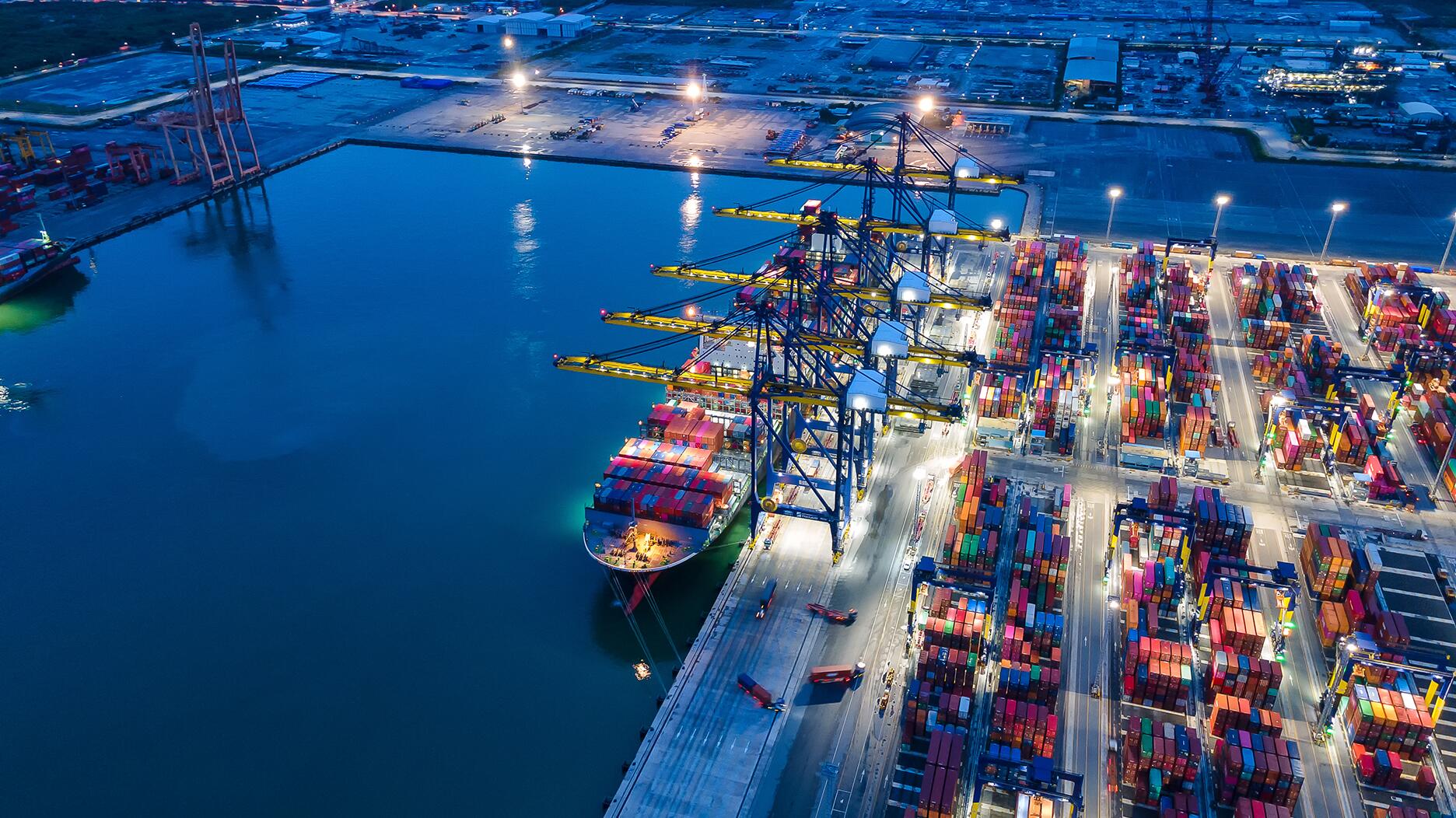 Stock image of shipping containers