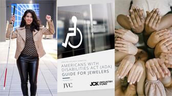 Disability advocate Catarina Rivera, JVC ADA compliance guide, circle of hands wearing jewelry