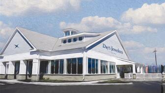 Day’s Jeweler’s Tuscan Village Location Painting