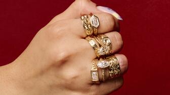 The eight rings in Viviana Langhoff’s AU79 jewelry collection