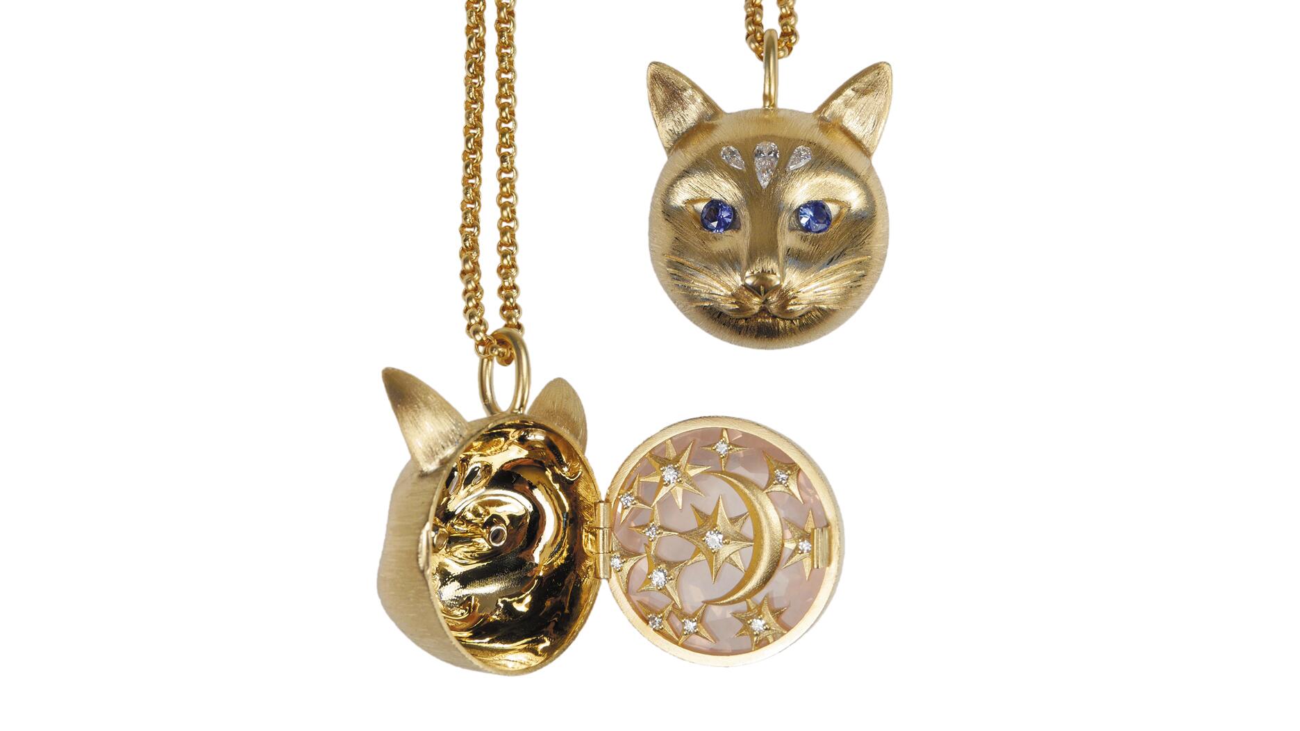 Lunar Rain cat locket 